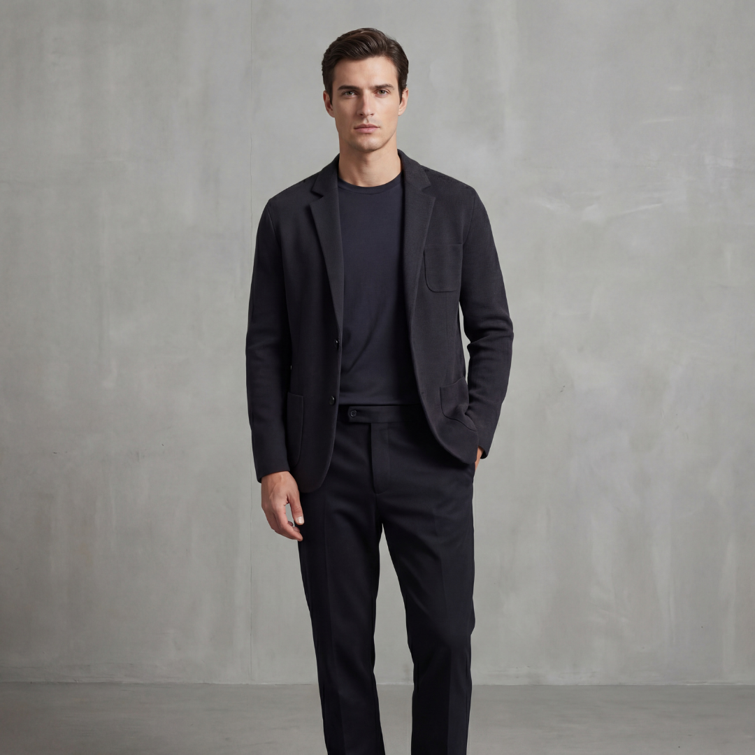 Chaqueta casual tailored fit para hombre con solapa
