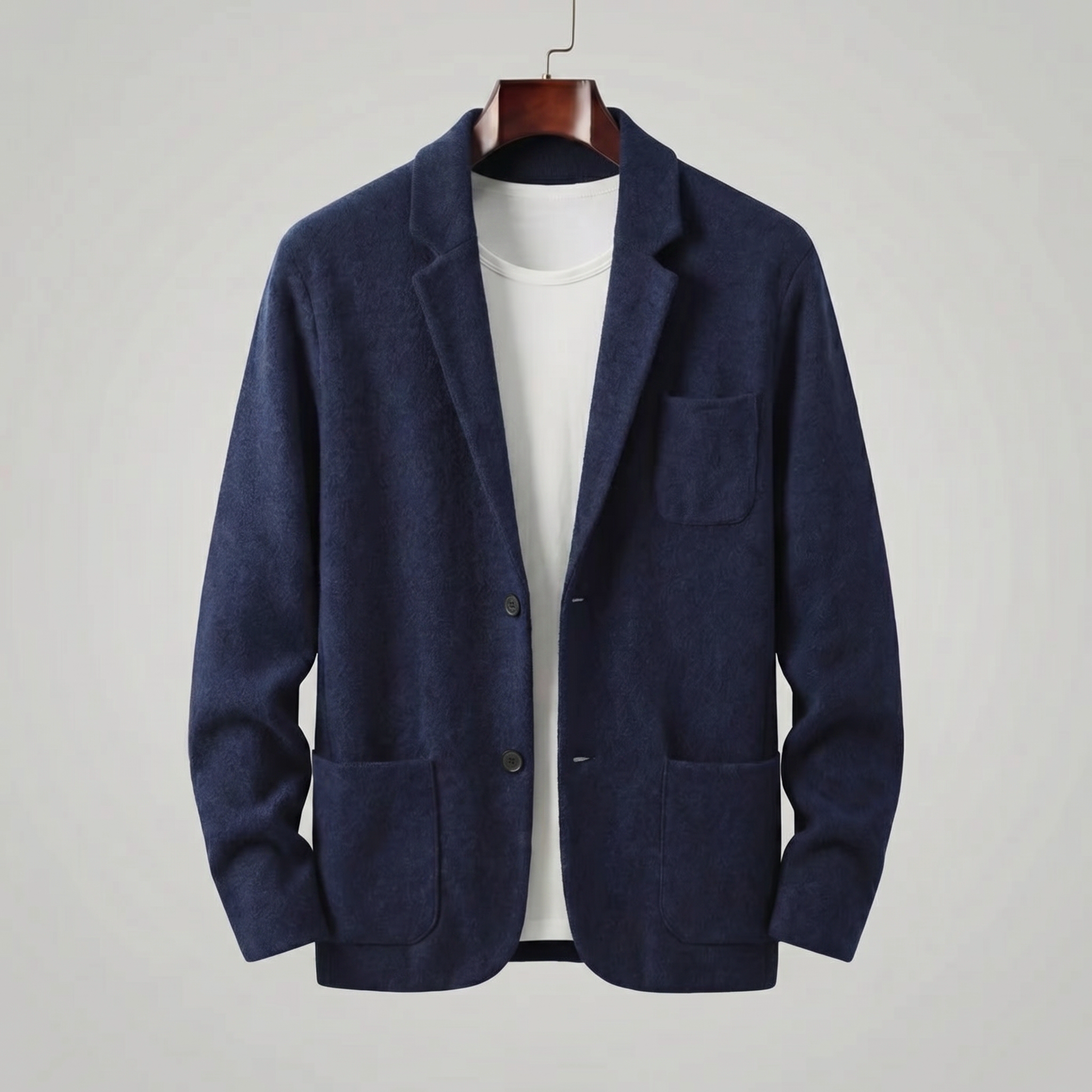 Chaqueta casual tailored fit para hombre con solapa