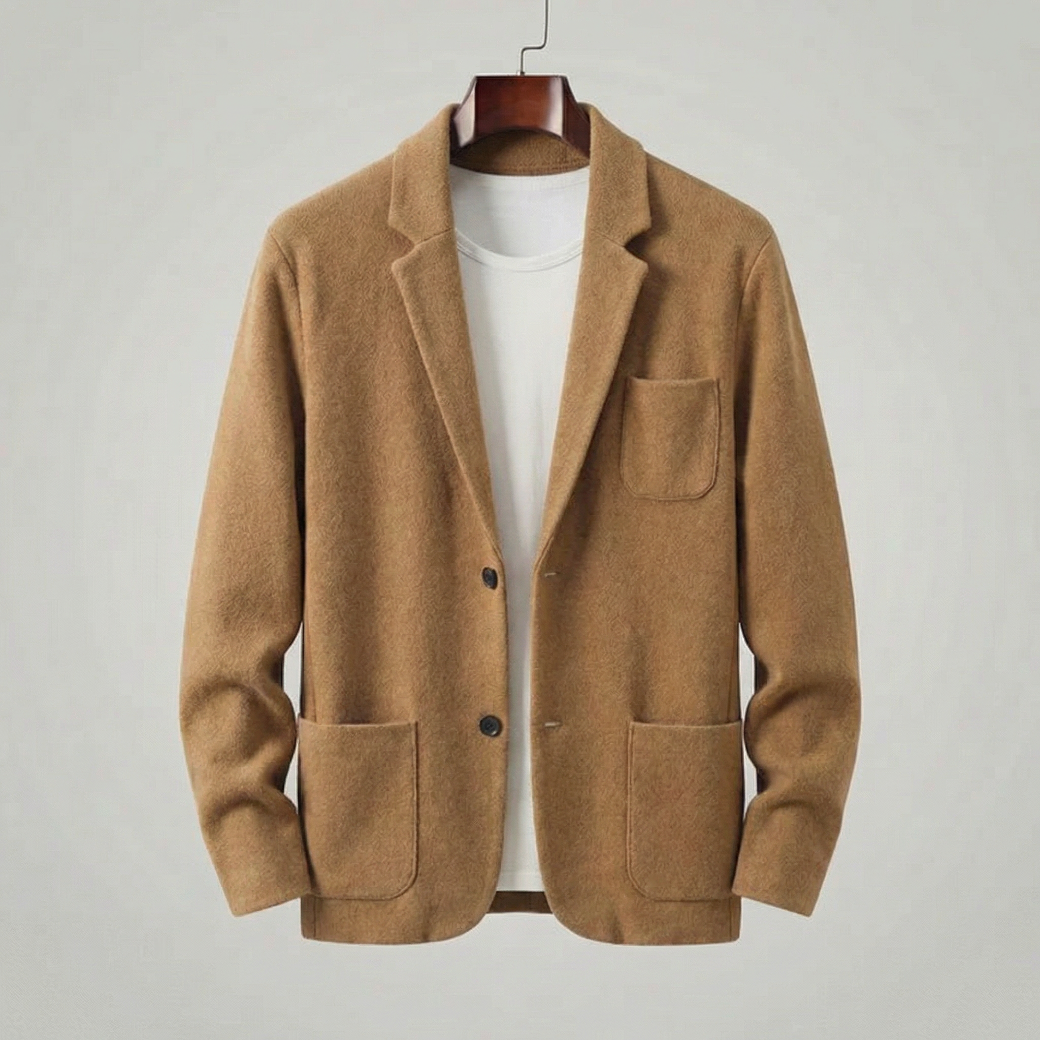 Chaqueta casual tailored fit para hombre con solapa