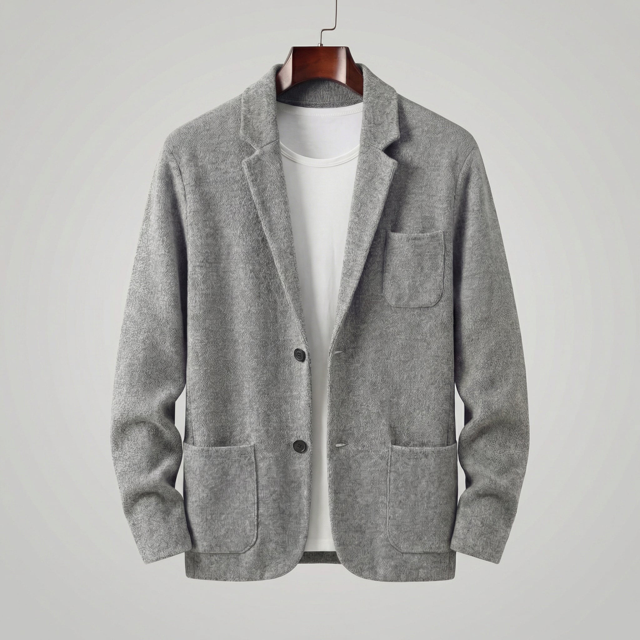 Chaqueta casual tailored fit para hombre con solapa