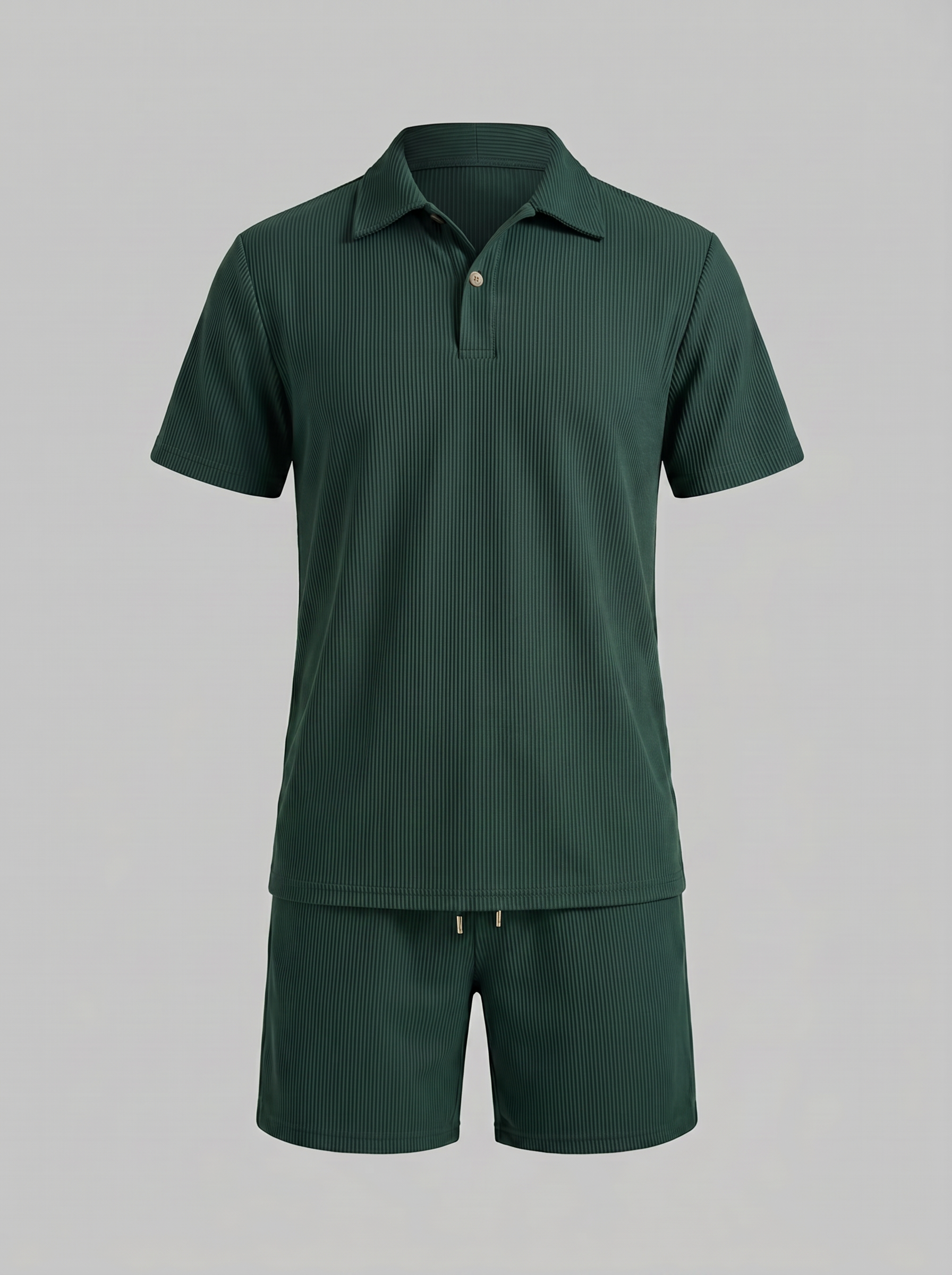 Conjunto Polo e Calções Homem Veludo Cotelê Corte Slim