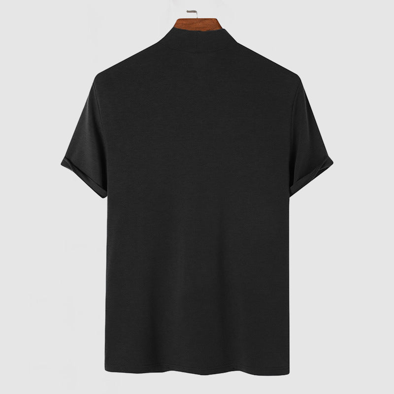 Heren T Shirt Met Col En Korte Mouwen