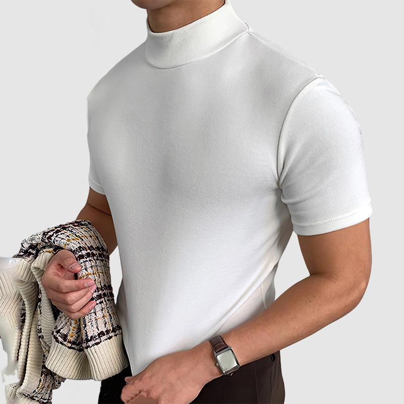 Heren T Shirt Met Col En Korte Mouwen
