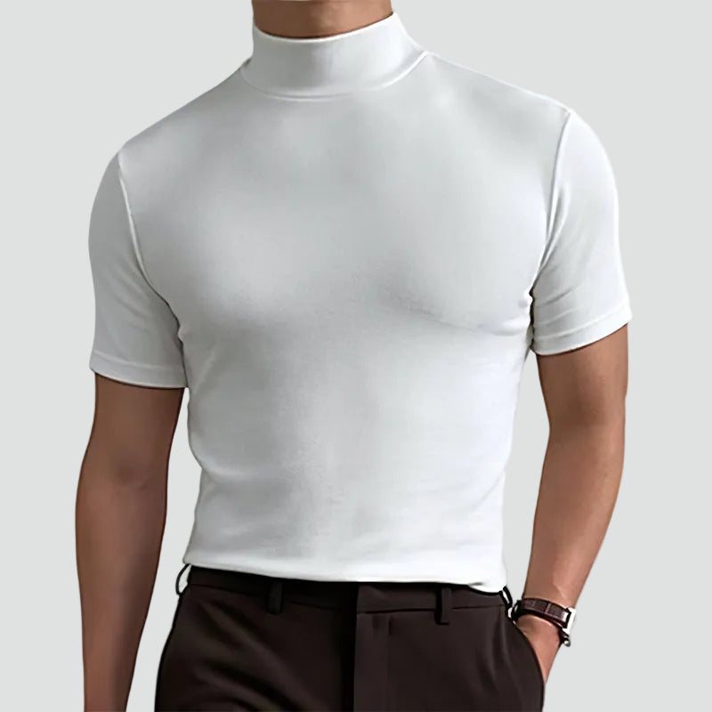 Heren T Shirt Met Col En Korte Mouwen