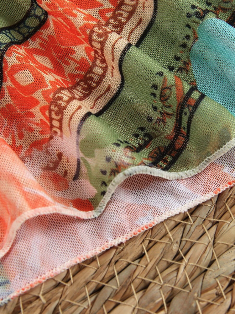 Ensemble bikini pour dames avec imprimé tropical