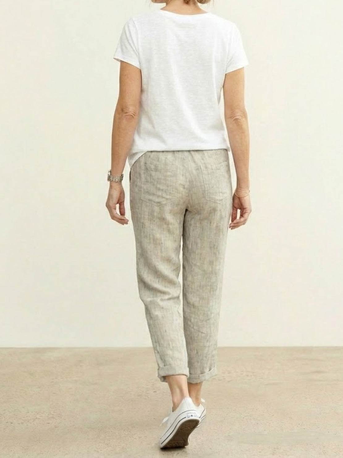 Dames Broek Slim Fit Trekkoord Taille Casual Zomer