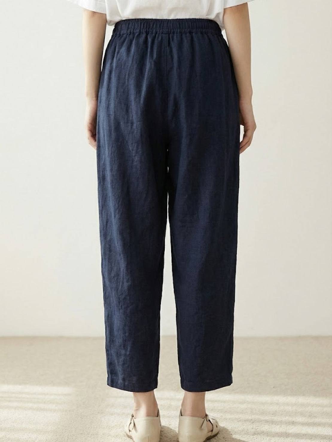 Dame Bukser Slim Fit Snøre Talje Casual Sommer