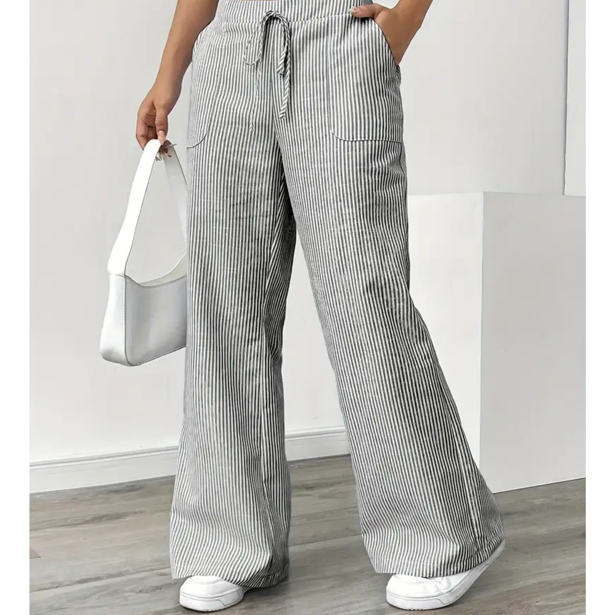 Damen Leinenweite Hose