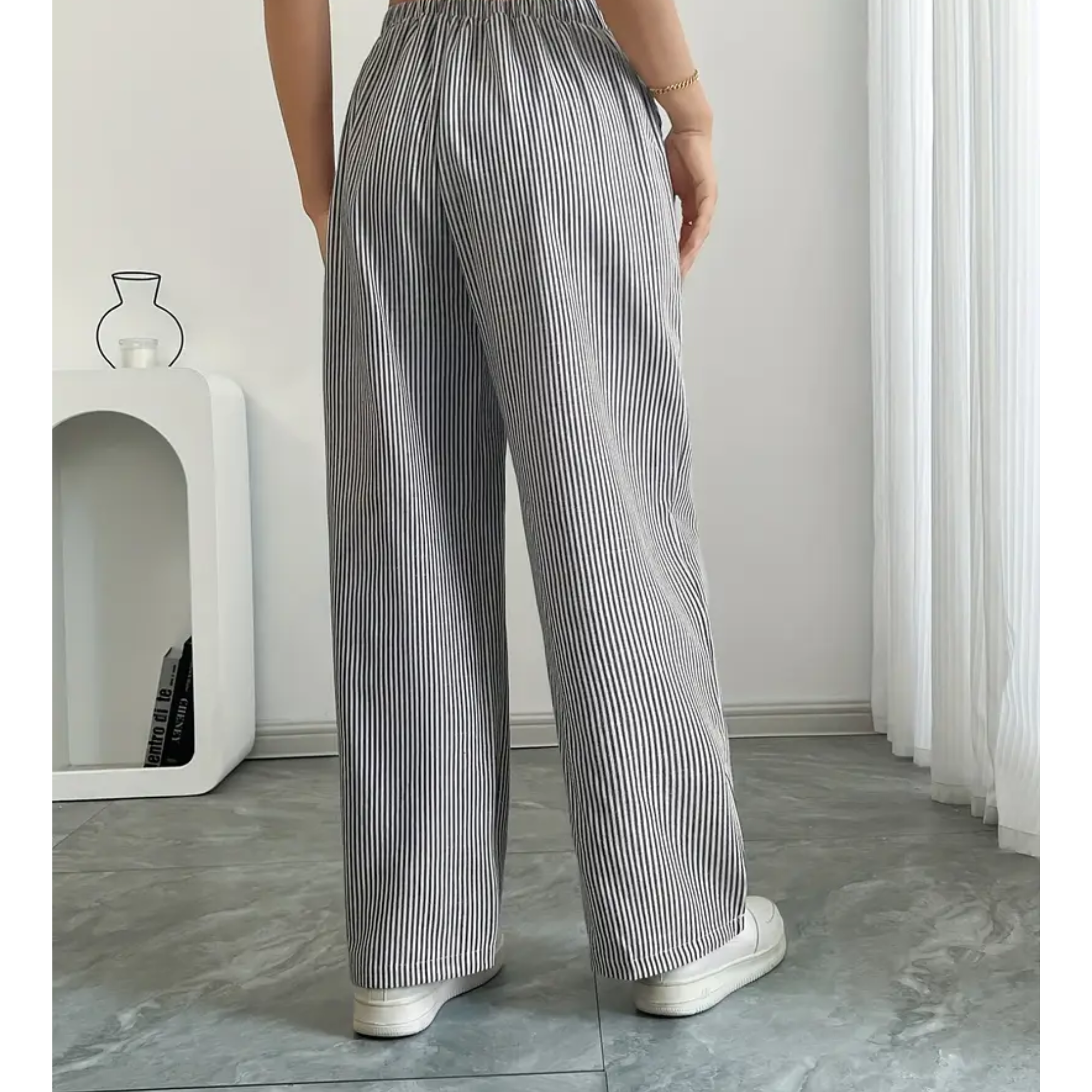 Damen Leinenweite Hose