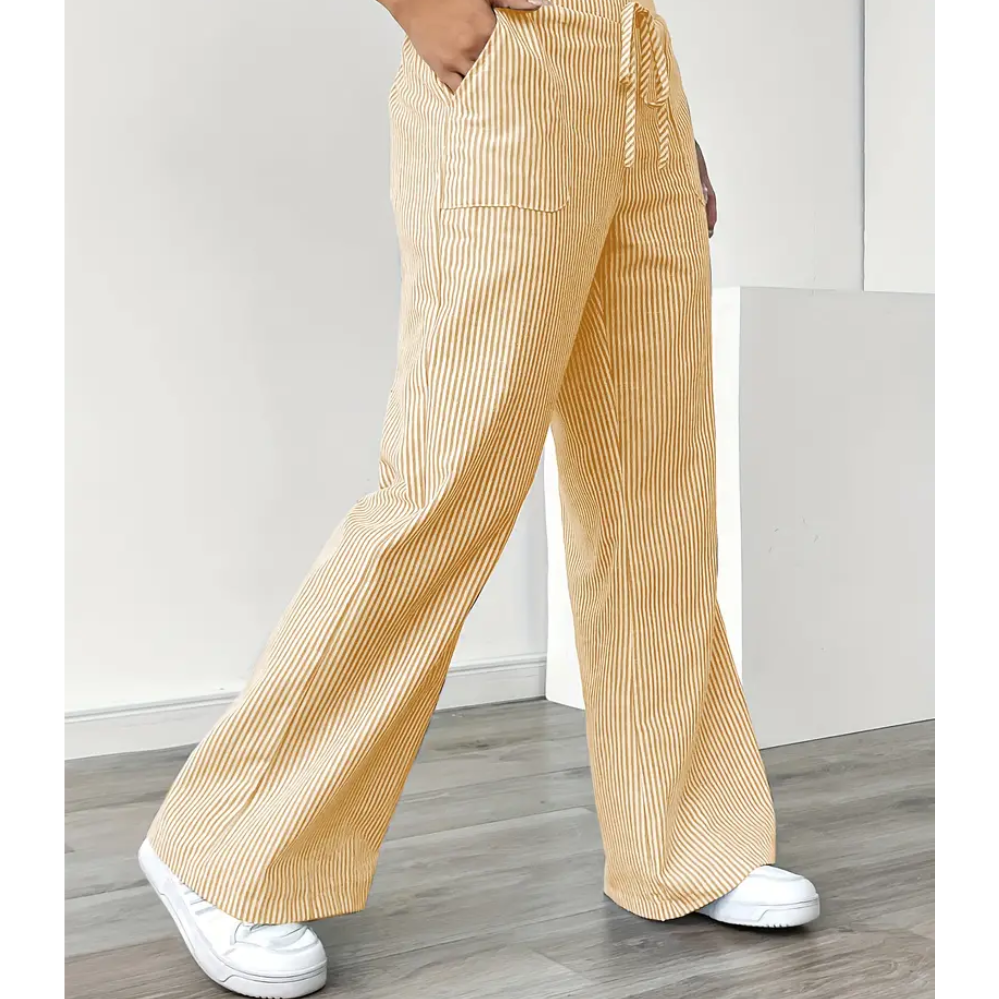 Damen Leinenweite Hose