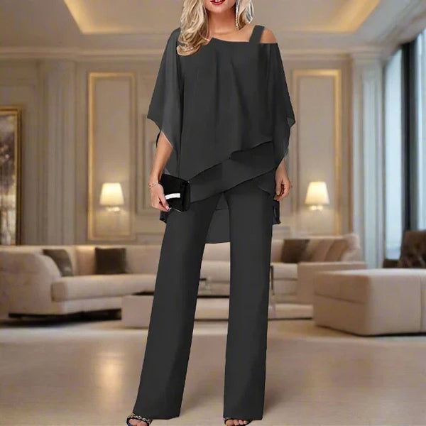 Dames Set Jumpsuit Asymmetrische Top Casual