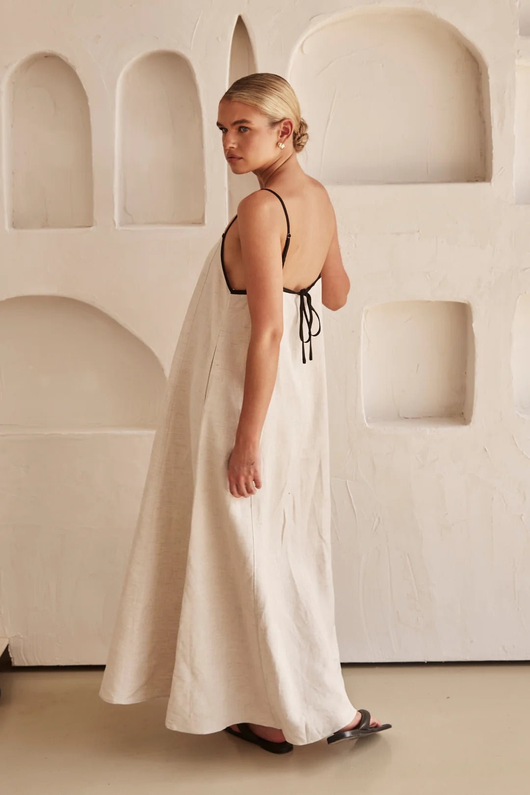 Vestido Maxi Senhora Alças Finas Convidada Casamento Verão