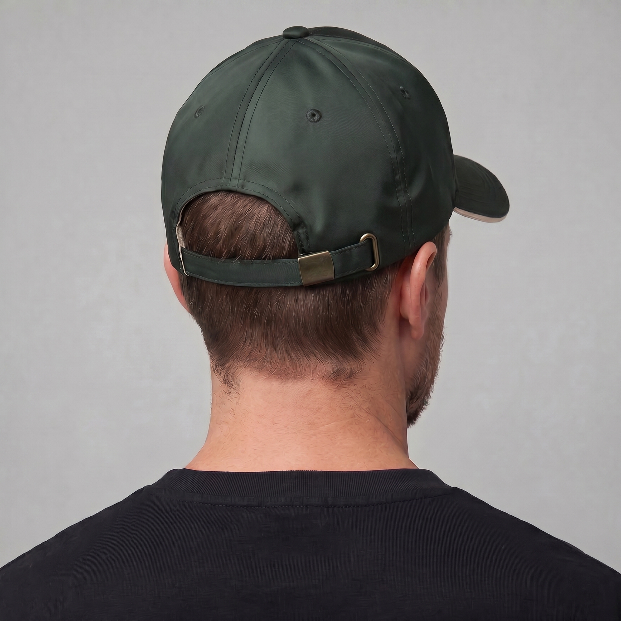Boné bicolor de algodão para homem