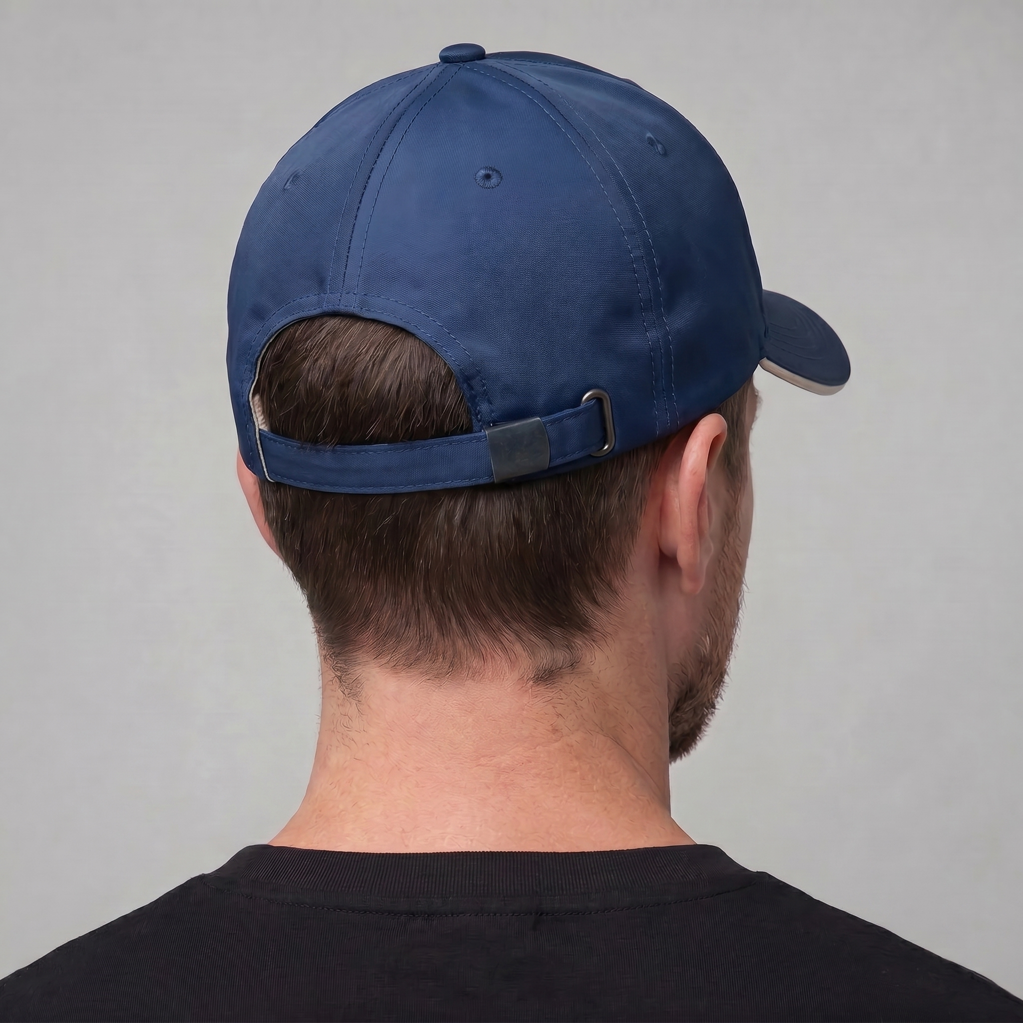 Boné bicolor de algodão para homem
