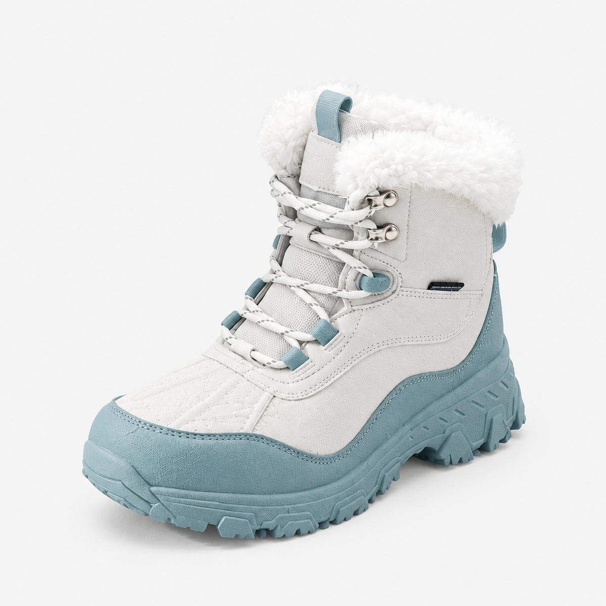 Dames Waterdichte Winterboots met Bontkraag en Grove Profielzool