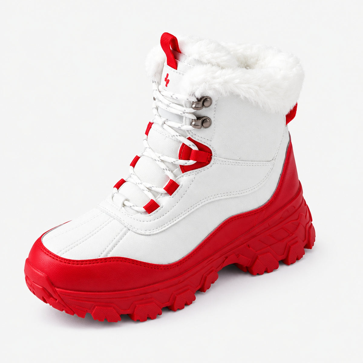 Dames Waterdichte Winterboots met Bontkraag en Grove Profielzool