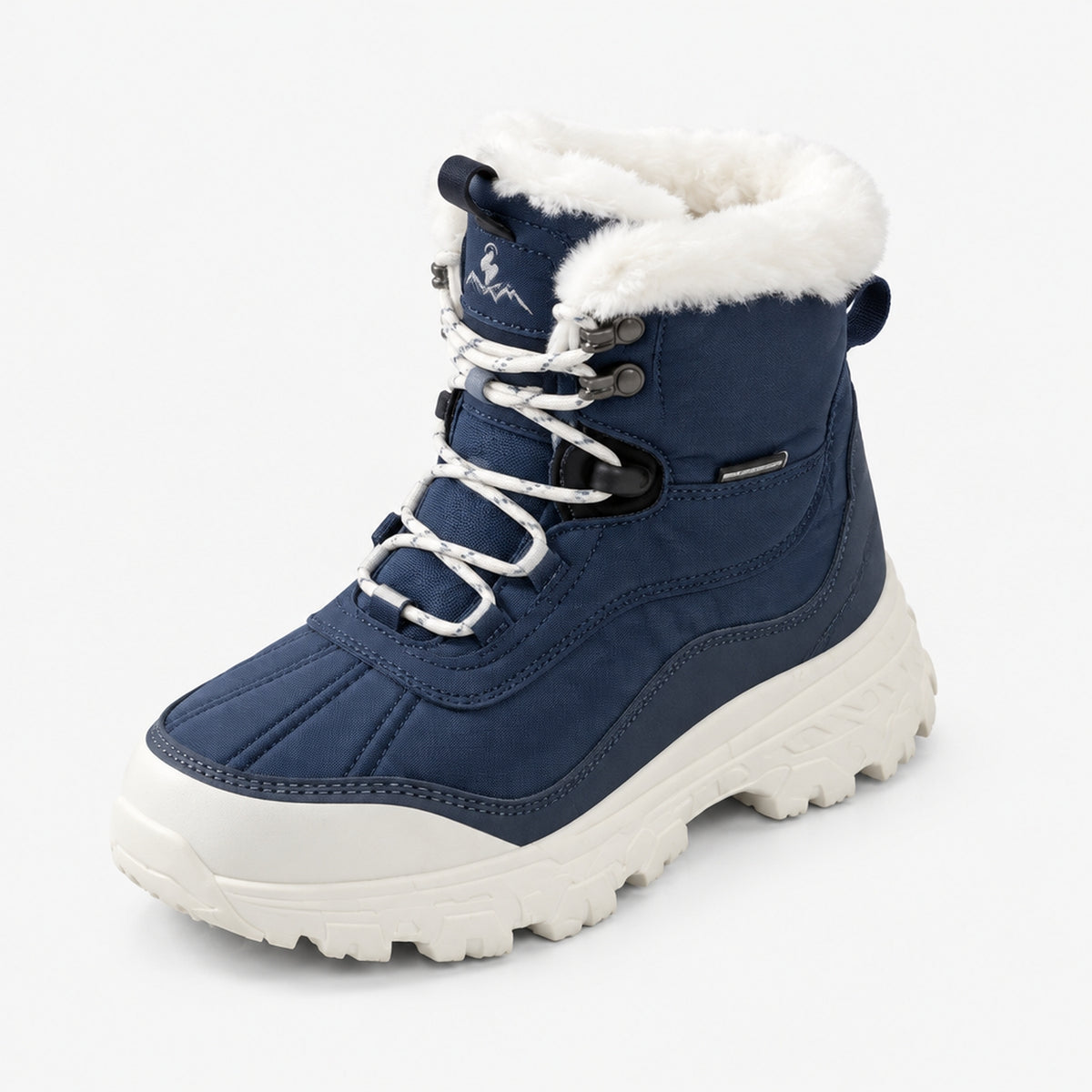Dames Waterdichte Winterboots met Bontkraag en Grove Profielzool
