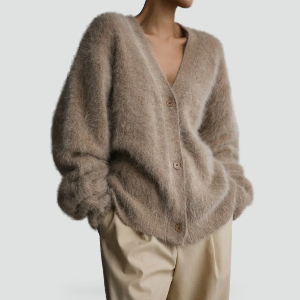 Olivia | Cashmere Cardigan Loose Fit Soft Comfortable Layering Piece 0