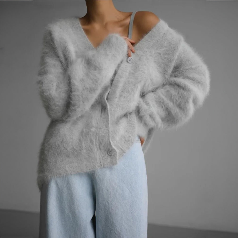Olivia | Cashmere Cardigan Loose Fit Soft Comfortable Layering Piece 4
