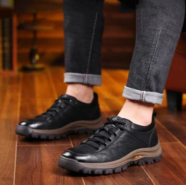 Sapatos ortopédicos impermeáveis confortáveis para homem