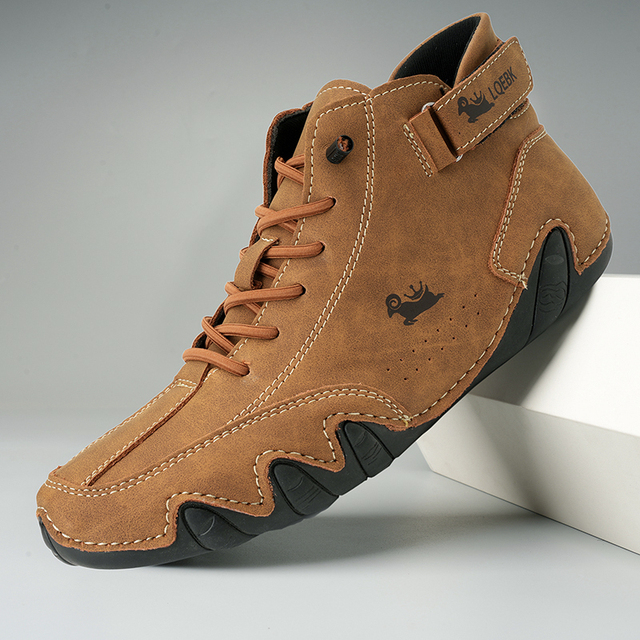 Heren Hoge Sneakers Met Veters En Antislip Zool