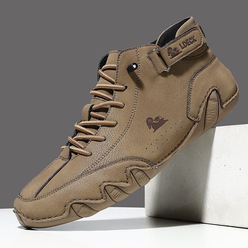 Heren Hoge Sneakers Met Veters En Antislip Zool
