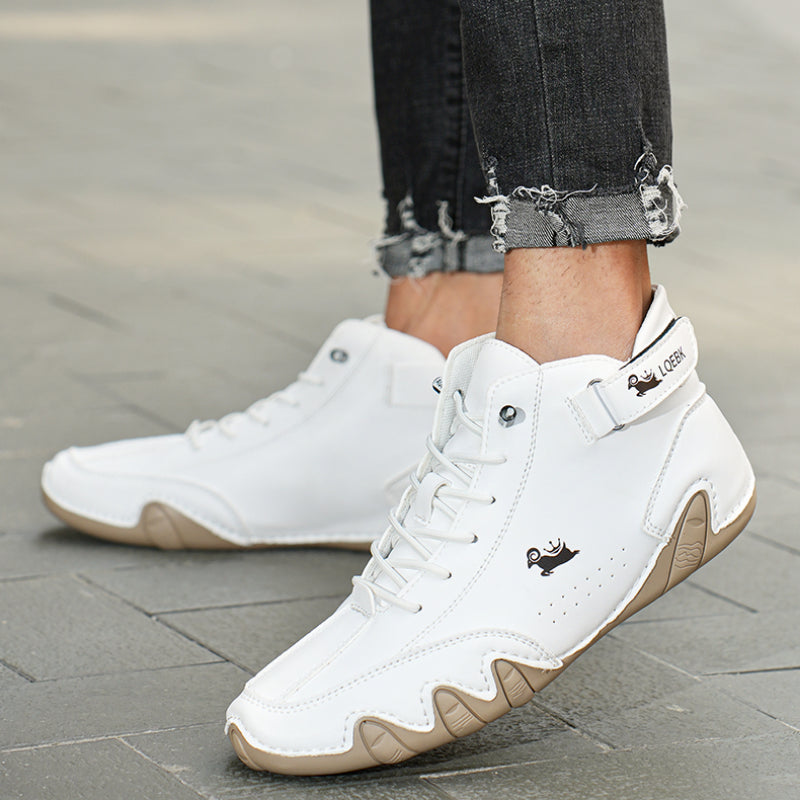 Heren Hoge Sneakers Met Veters En Antislip Zool