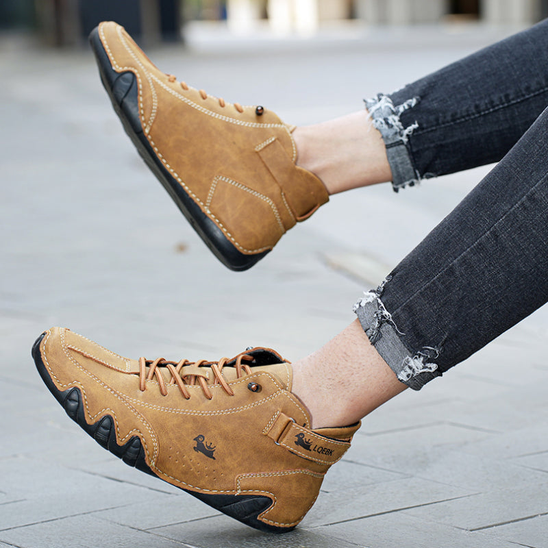 Heren Hoge Sneakers Met Veters En Antislip Zool