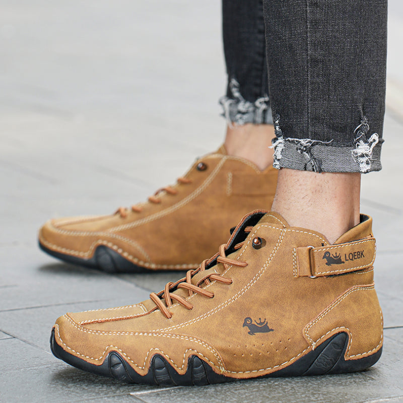 Heren Hoge Sneakers Met Veters En Antislip Zool
