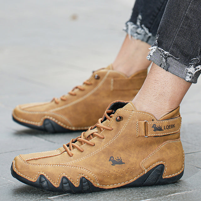 Heren Hoge Sneakers Met Veters En Antislip Zool