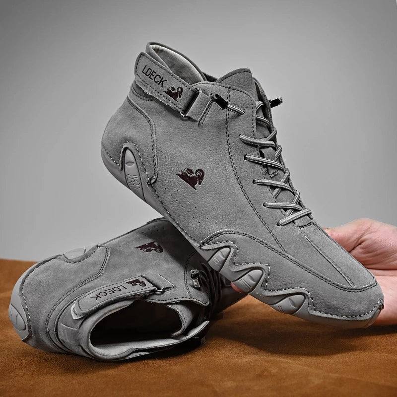 Heren Hoge Sneakers Met Veters En Antislip Zool