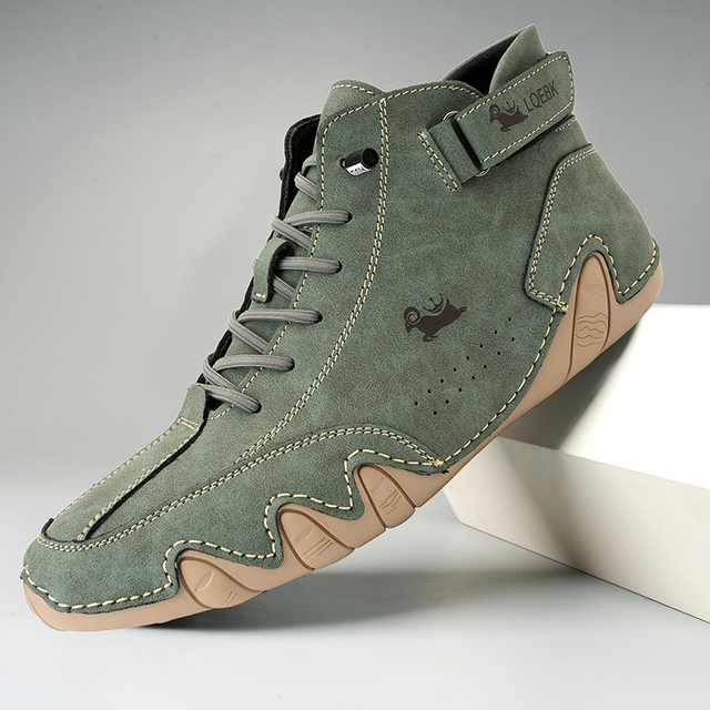 Heren Hoge Sneakers Met Veters En Antislip Zool