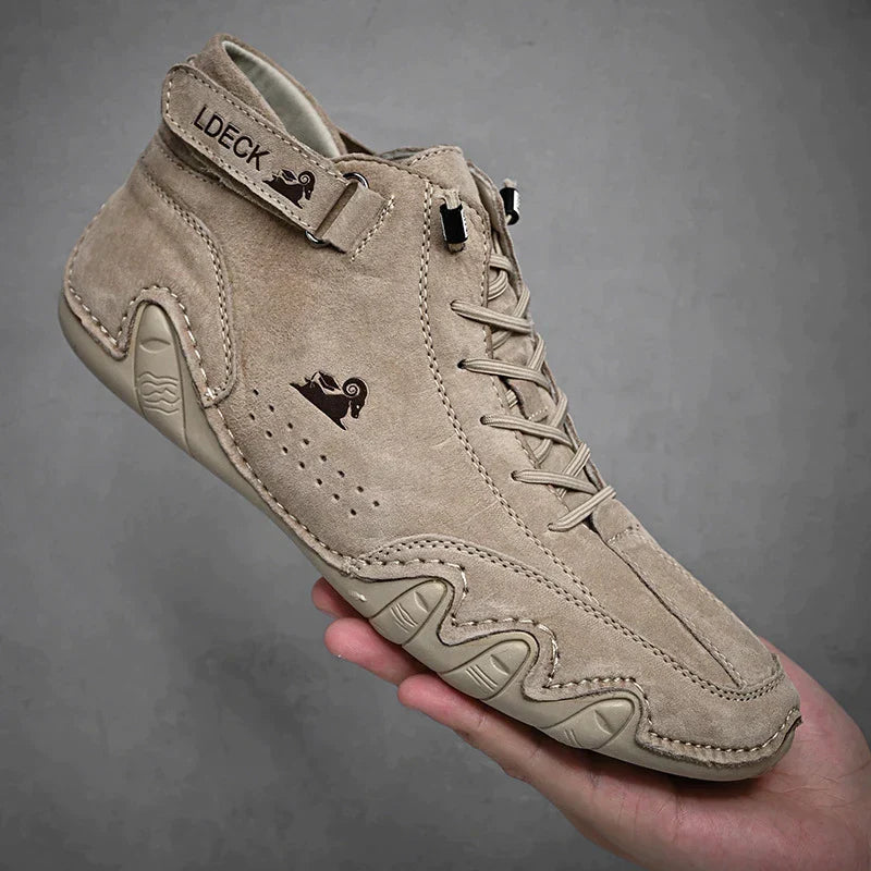 Heren Hoge Sneakers Met Veters En Antislip Zool