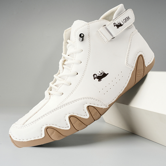 Heren Hoge Sneakers Met Veters En Antislip Zool