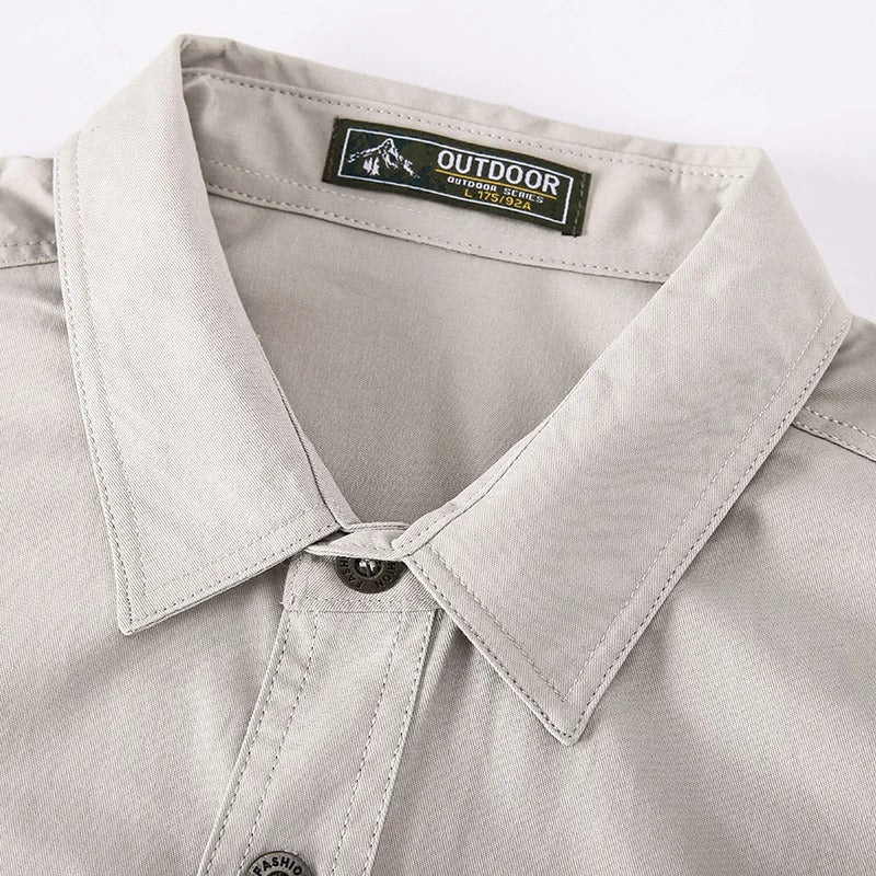 Pánská cargo overshirt taktická outdoorová košile s dlouhým rukávem