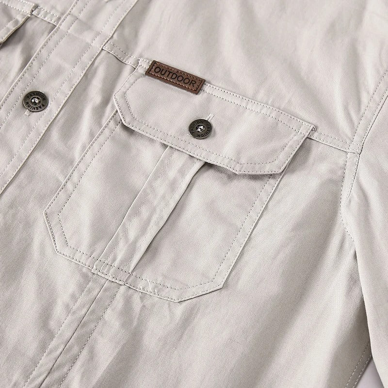 Pánská cargo overshirt taktická outdoorová košile s dlouhým rukávem
