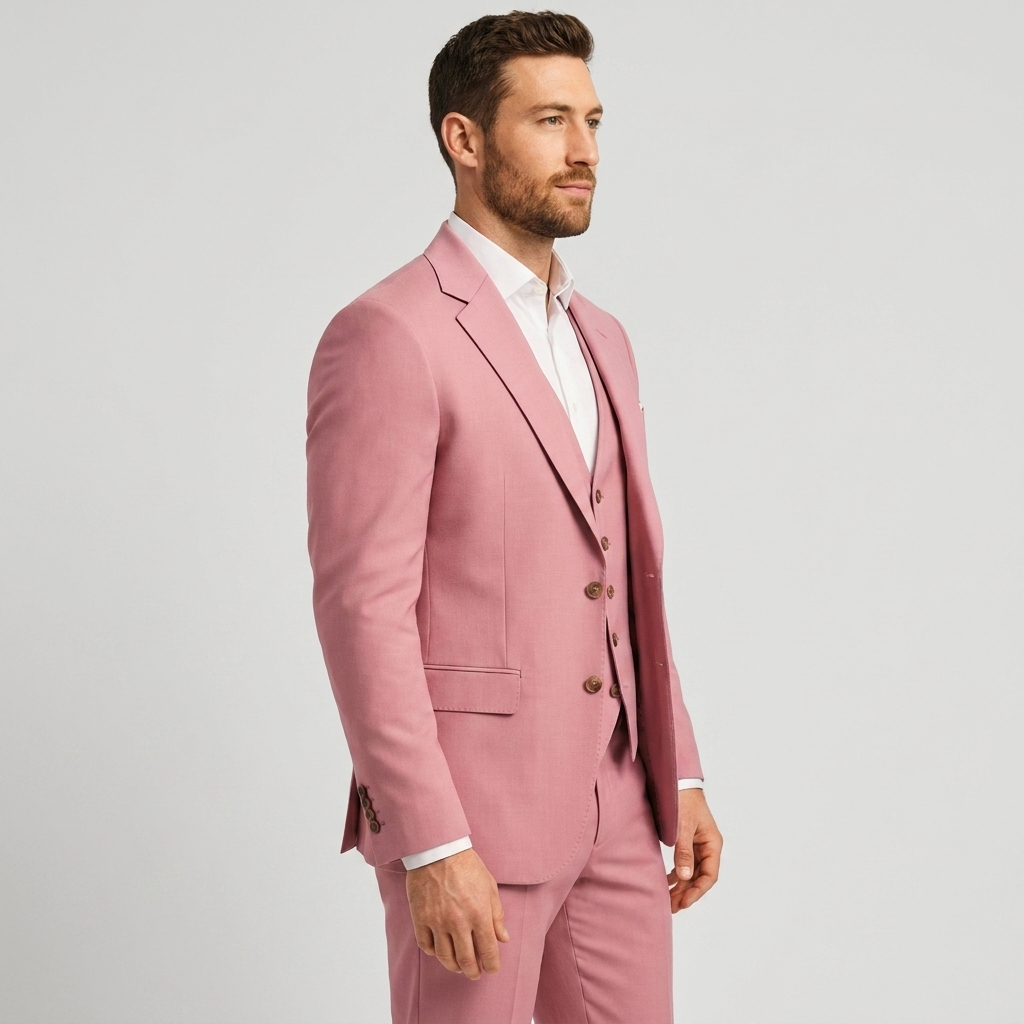 Costume trois pièces homme de luxe avec blazer, gilet et pantalon