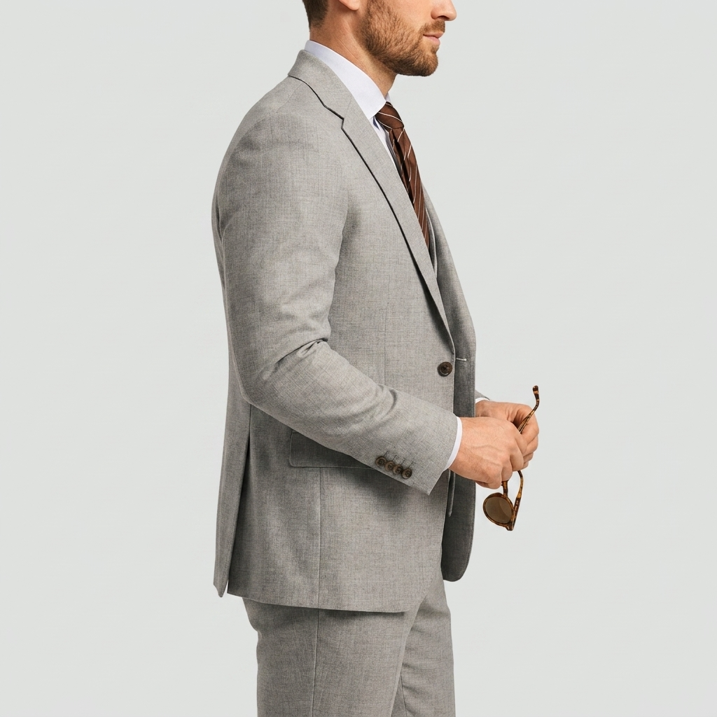 Costume trois pièces homme de luxe avec blazer, gilet et pantalon