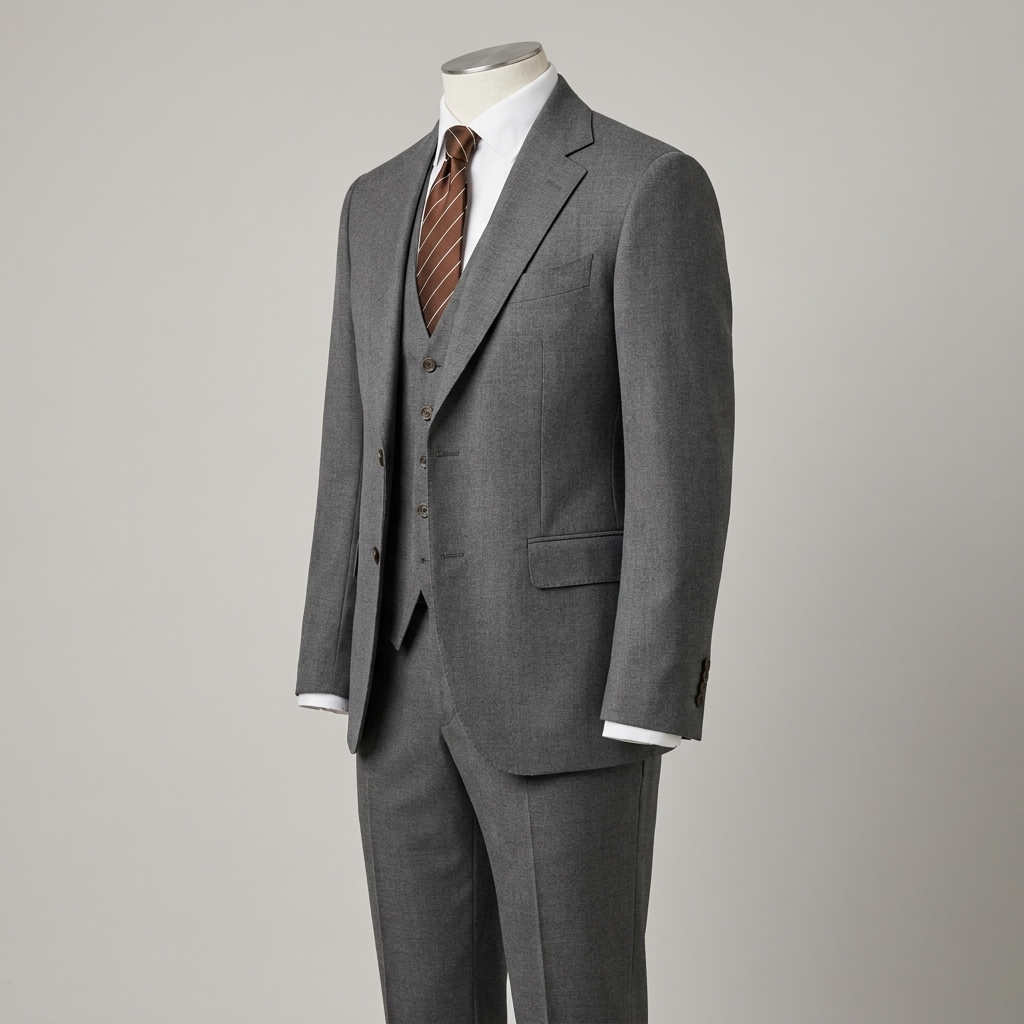 Costume trois pièces homme de luxe avec blazer, gilet et pantalon