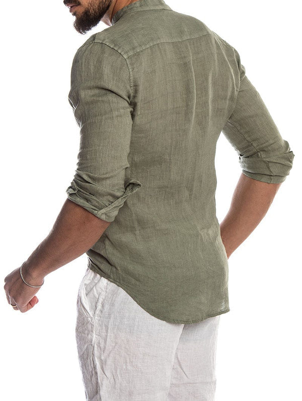 Chemise Homme Coupe Régulière Boutons Col Classique Décontractée Été