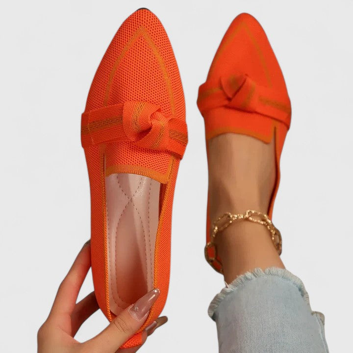 Mocasines Mujer Corte Regular Punta Detalle de Botón Casual Verano