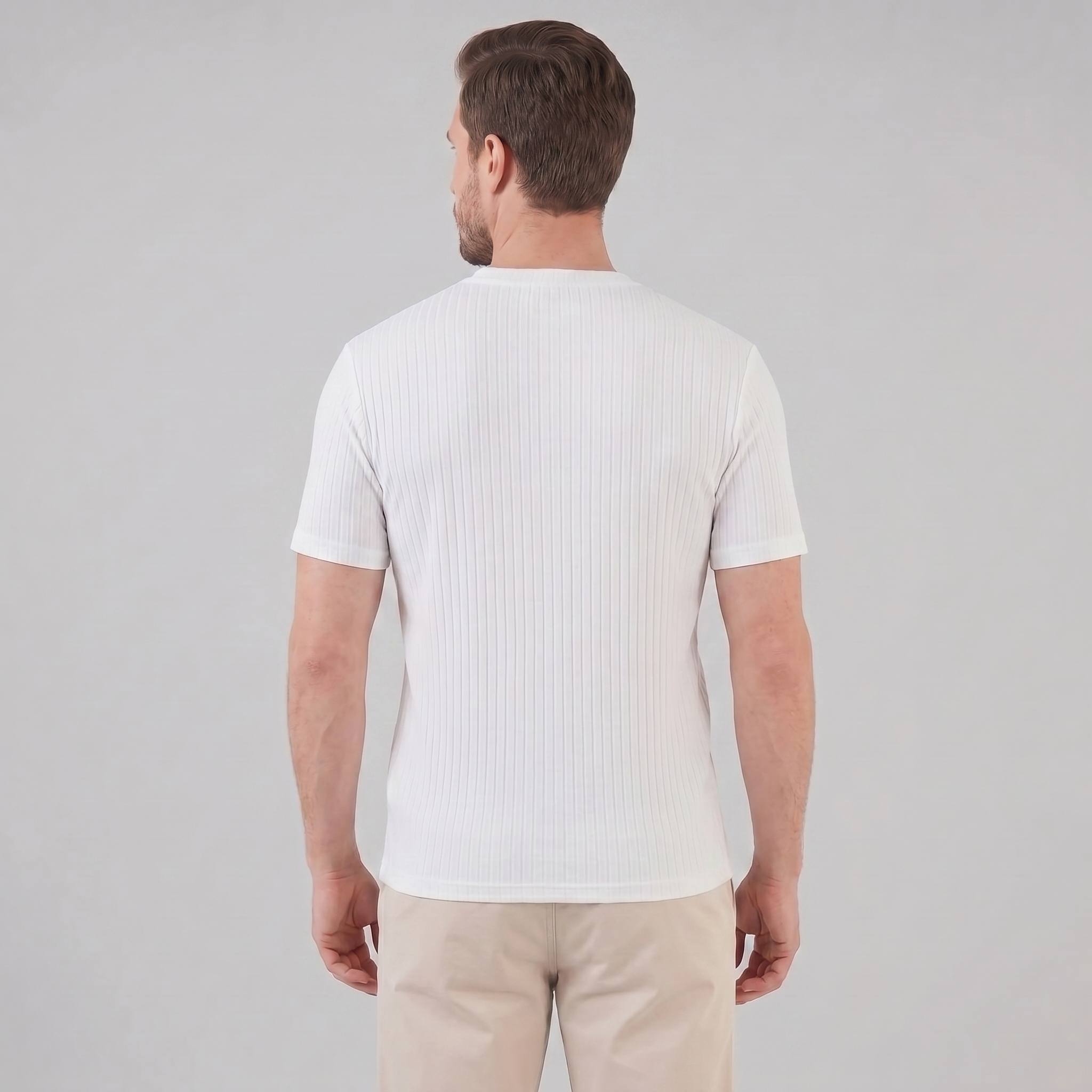 Henley-Hemd Herren Slim Fit Langarm Freizeit