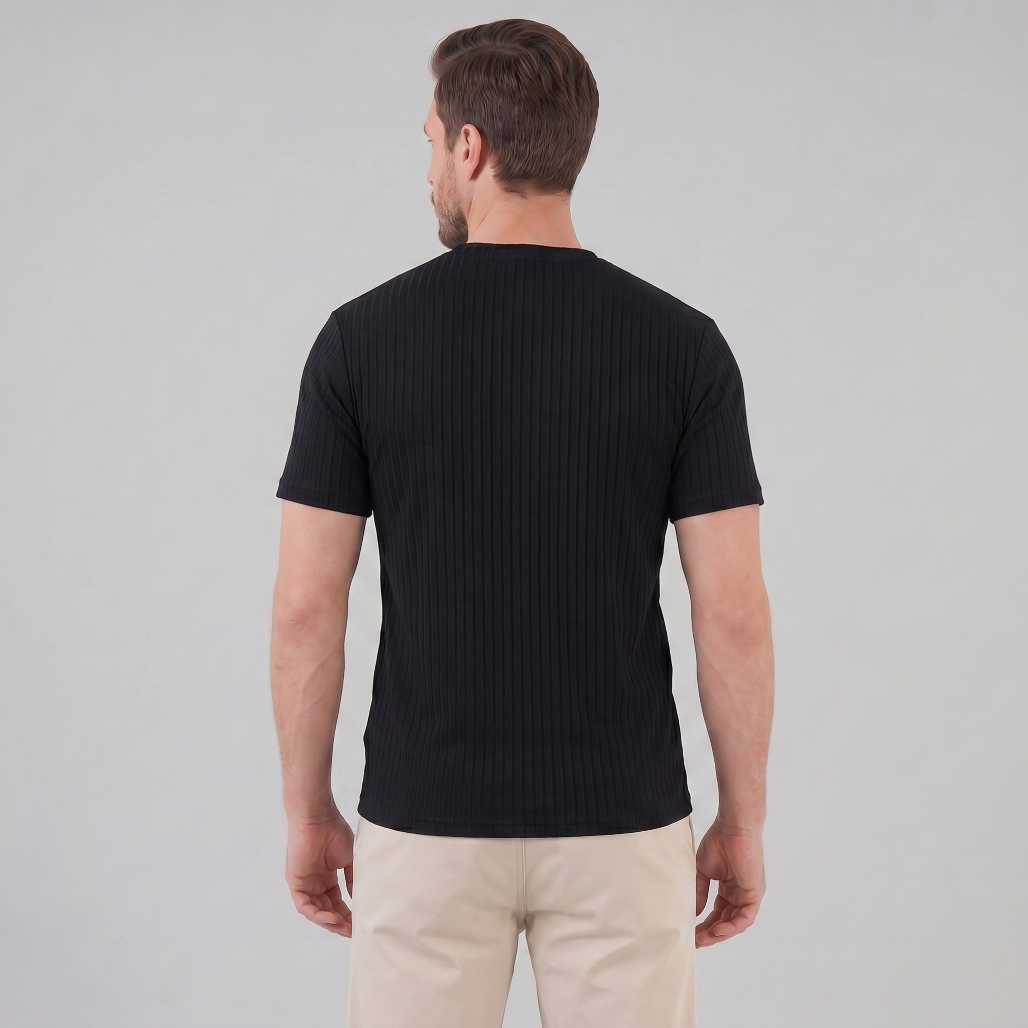Henley-Hemd Herren Slim Fit Langarm Freizeit