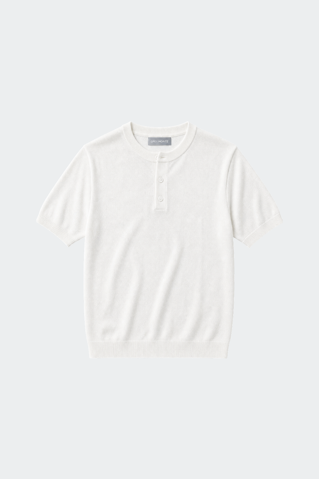 T-shirt Henley Mangas Curtas Homem Casual