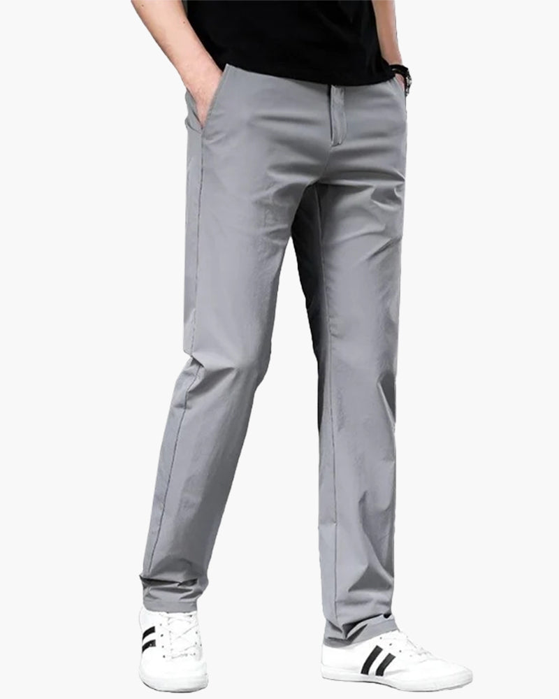 Heren Comfortabele Chino Broek met Stretch en Rechte Pijpen