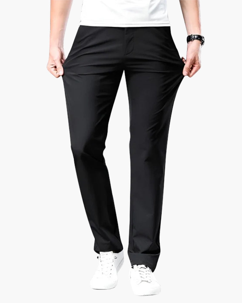 Heren Comfortabele Chino Broek met Stretch en Rechte Pijpen
