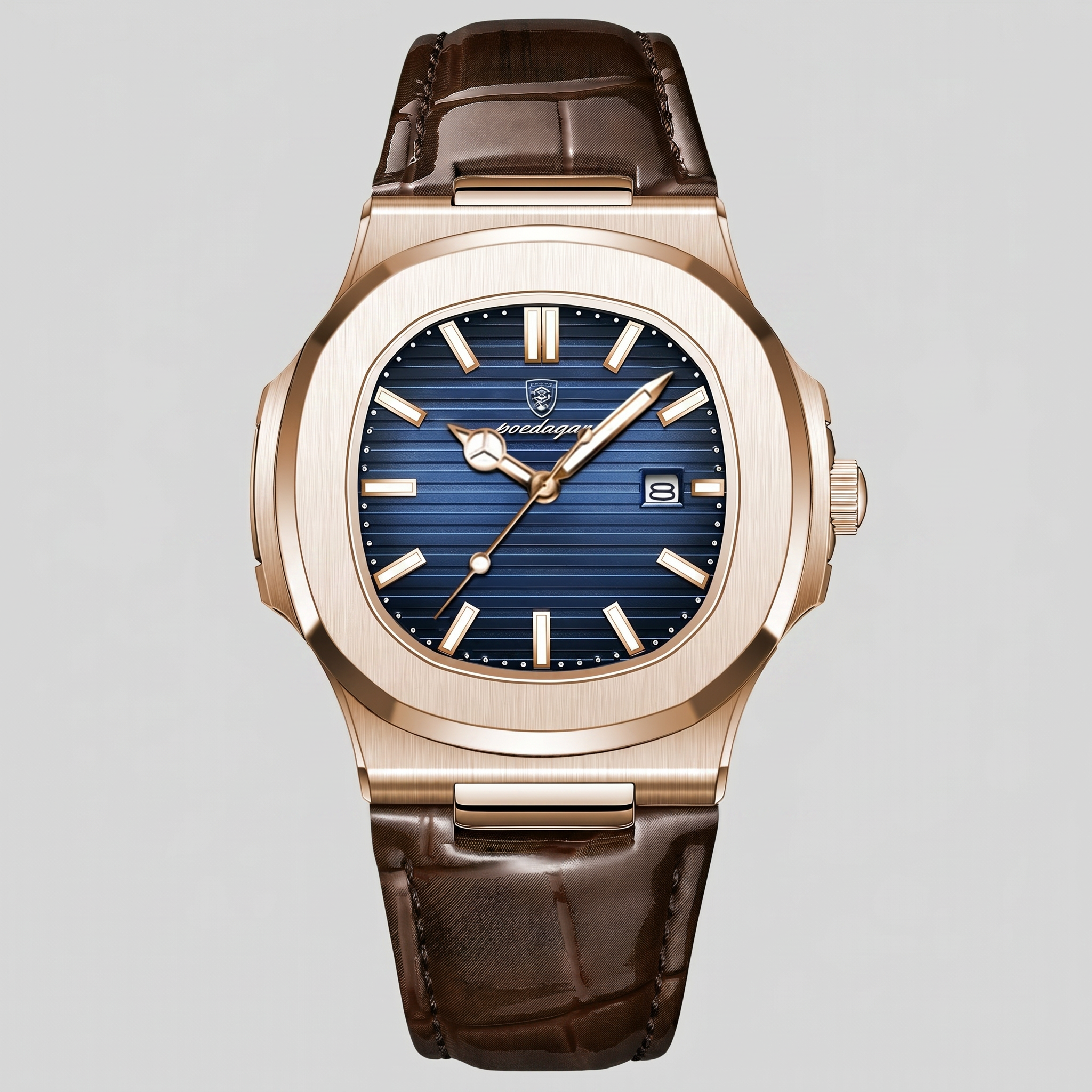 Reloj de hombre con correa de cuero deportivo casual