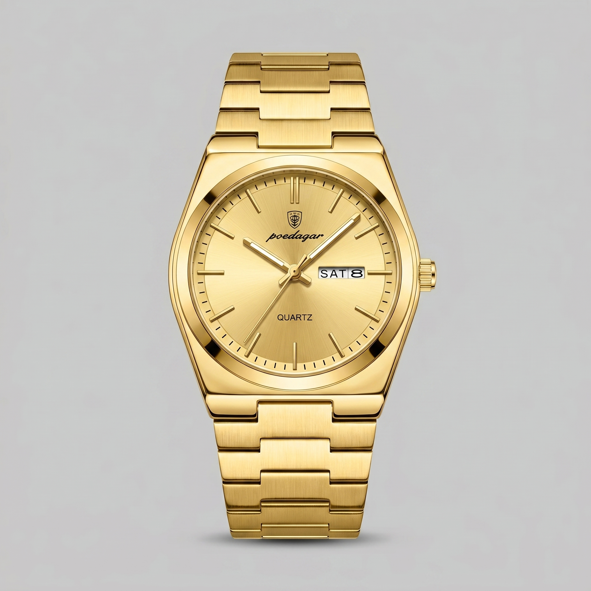 Heren Horloge Stalen Armband Zonnestraal Wijzerplaat