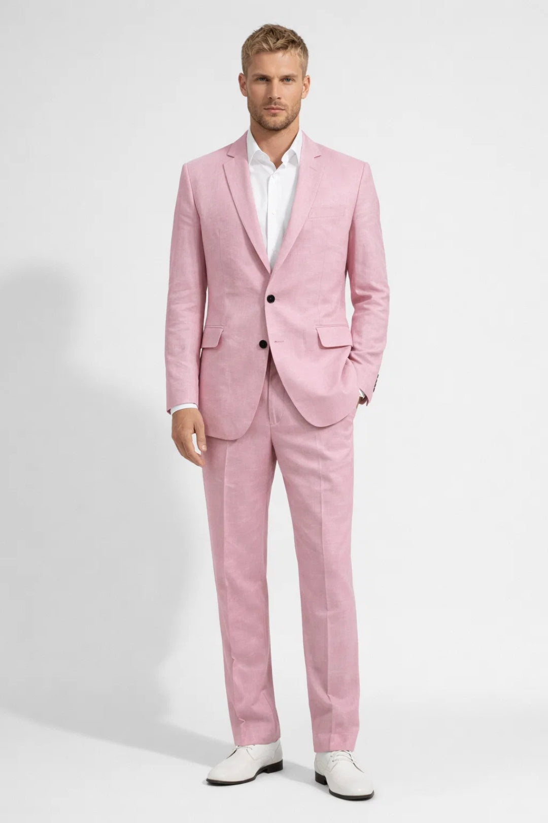 Heren Pak Slim Fit Blazer Broek Formeel Zakelijk