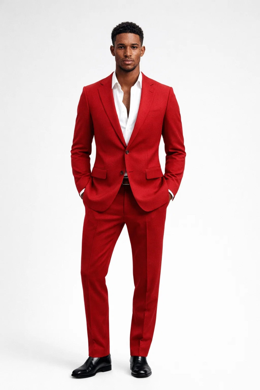 Heren Pak Slim Fit Blazer Broek Formeel Zakelijk